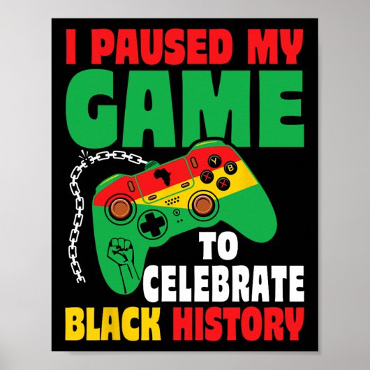 Poster Pause Pour Le Mois De L'Histoire Des Noirs Garçons (Devant)