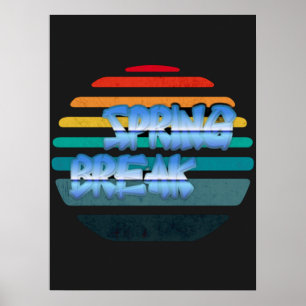 Poster Pause printemps vintage