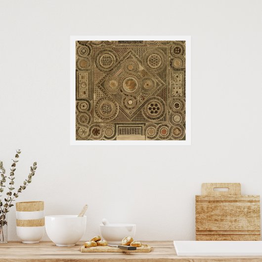 Poster Pavement en mosaïque devant l'autel, plaque A de ' (Cuisine)