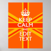 Poster Pavillon britannique Orange Union Jack (Devant)