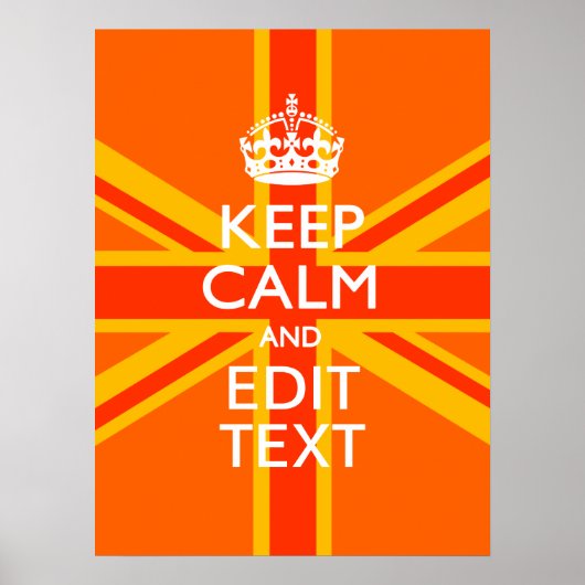 Poster Pavillon britannique Orange Union Jack (Devant)