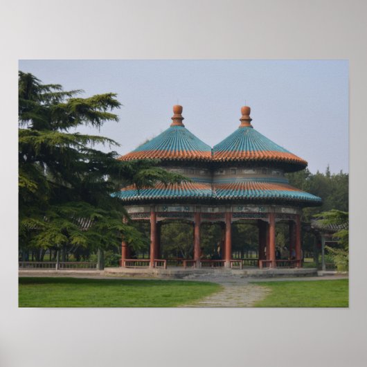 Poster Pavillon chinois dans le complexe Temple du Ciel (Devant)