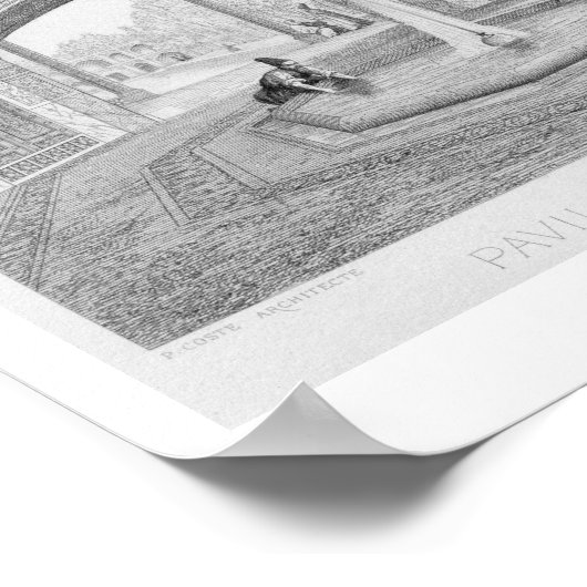 Poster Pavillon des Huit Paradis, à Ispahan, de (Coin)