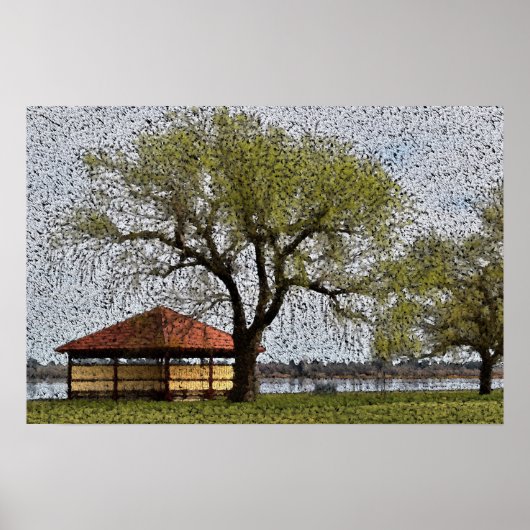 Poster Pavillon du lac Wendouree Ballarat (Devant)