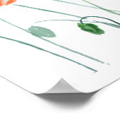 Poster pavot coloré fleurs aquarelle horizontale (Coin)