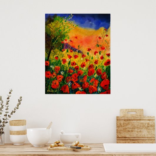 Poster pavot rouge 45 (Cuisine)