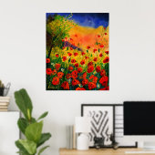 Poster pavot rouge 45 (Bureau à domicile)