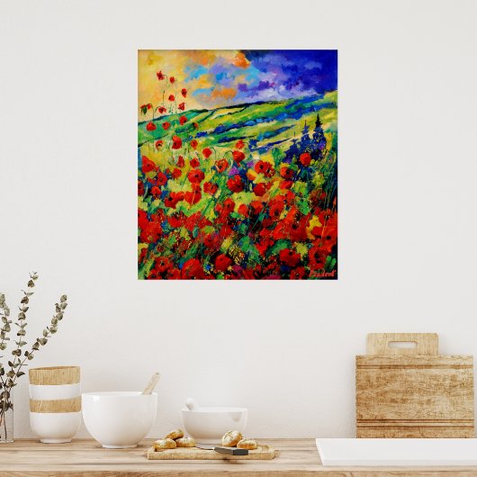 Poster Pavot rouge 78 (Cuisine)