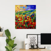 Poster Pavot rouge 78 (Bureau à domicile)