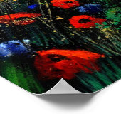 Poster Pavot rouge à l'heure (Coin)