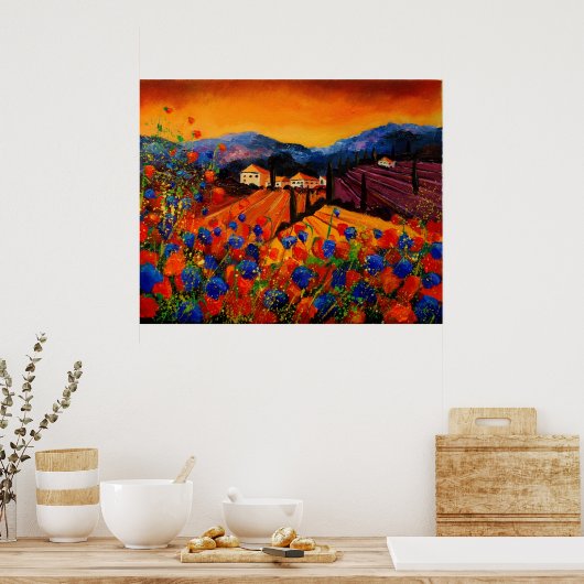 Poster pavot toscan 45 (Cuisine)