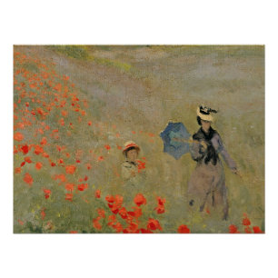 Poster Pavots sauvages de Claude Monet , près