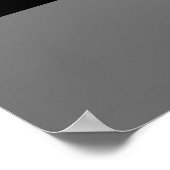 Poster Paw Chien Argent sur arrière - plan noir (Coin)