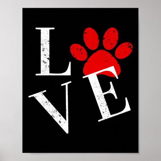 POSTER PAW DE CHIEN D'AMOUR TENDANCE (Devant)