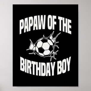 Poster Paw of the Birthday Boy Soccer Team