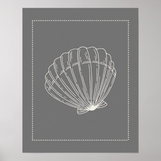 Poster Paw Shell Lion Style Hamptons (Devant)