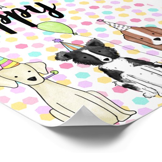Poster Paw-ty Table Sign - adopter un chiot (Coin)