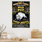 Poster Pawnee Bill Wild West White Buffalo (Cuisine)
