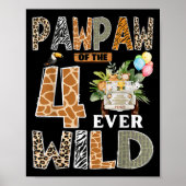 Poster Pawpaw Of The Four Ever Wild Safari 4th Birthday B (Devant)