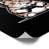 Poster Paws Aim Fire Feline Chat Gamer Respecter Hommes F (Coin)