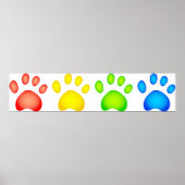 Poster Paws colorés (Devant)