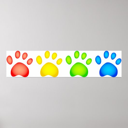 Poster Paws colorés (Devant)