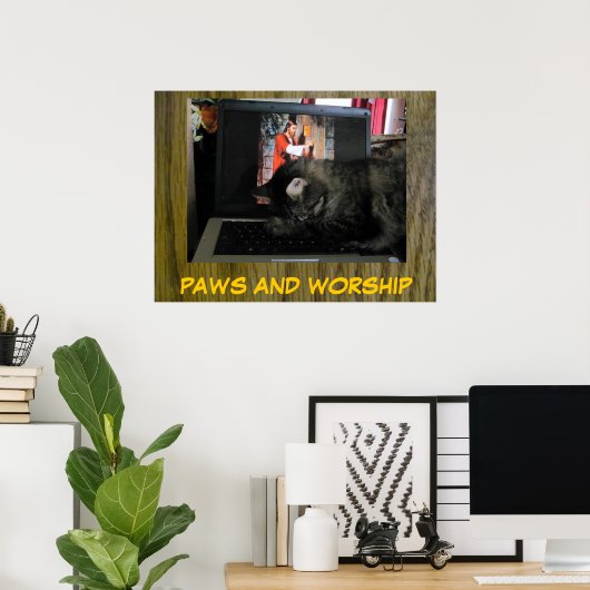 Poster Paws et culte (Bureau à domicile)
