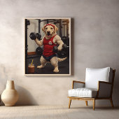 Poster Paws Pumped: Protein, Reps, Repeat