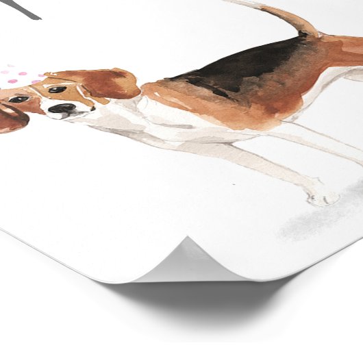 Poster Pawty adopte un signe de chiot (Coin)