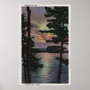 Poster Payette Lake, ID - Evintide sur la scène du lac