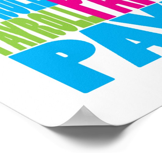 Poster Payroll coloré (Coin)