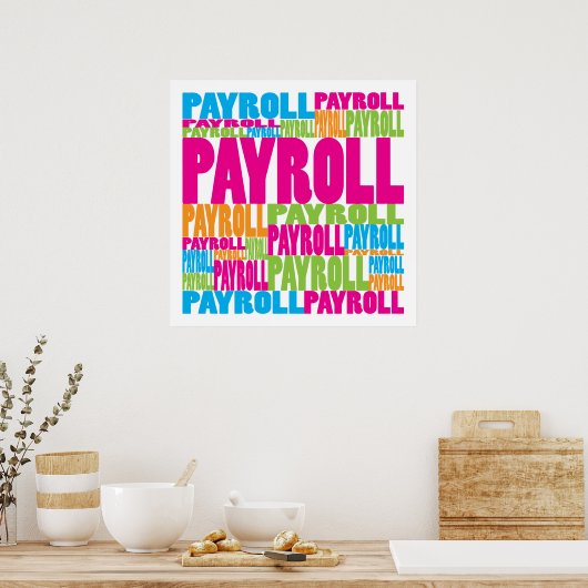 Poster Payroll coloré (Cuisine)