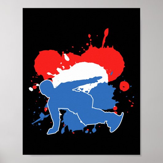 Poster Pays-Bas Flag Snowboard - Dutch Snowboard (Devant)