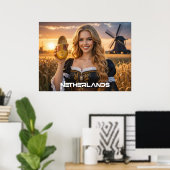 POSTER PAYS-BAS - NÉERLANDAIS (Bureau à domicile)