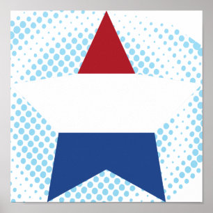 Poster Pays-Bas Star