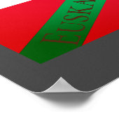 Poster Pays basque d'Euskadi Drapeau artistique (Coin)