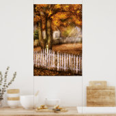 Poster Pays - Clôture en palissade blanche (Cuisine)