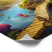 Poster Pays de fantaisie coloré (Coin)