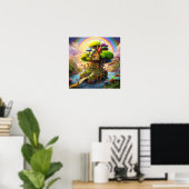 Poster Pays de fantaisie coloré (Bureau à domicile)