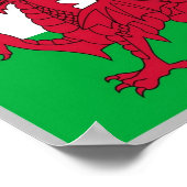 Poster Pays de Galles - Drapeau (Coin)
