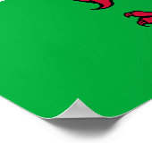 Poster Pays de Galles - Drapeau gallois (Coin)