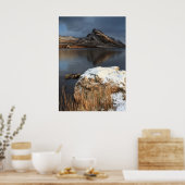 Poster Pays de Galles, neige et lac (Cuisine)