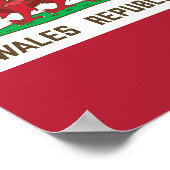 Poster Pays de Galles République Drapeau de dragon Pride  (Coin)