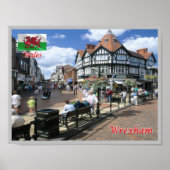 Poster Pays de Galles - Wrexham - (Devant)