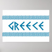 Poster pays de grèce nom du symbole grec (Devant)