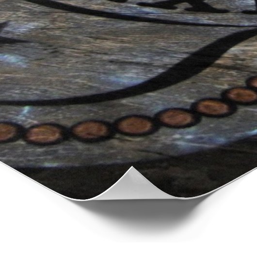 Poster pays de l'ouest Stampede Horse cowboy rodéo (Coin)