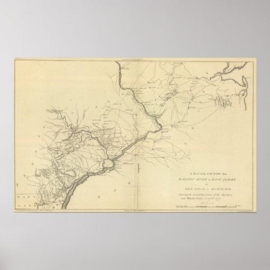 Poster Pays de Rariton River dans l'est de Jersey (Devant)