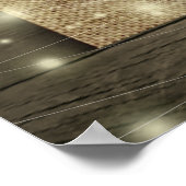 Poster Pays de tournesol de fer à cheval Mariage rustique (Coin)