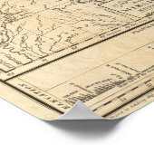 Poster Pays drainé par la section orientale du Mississipp (Coin)