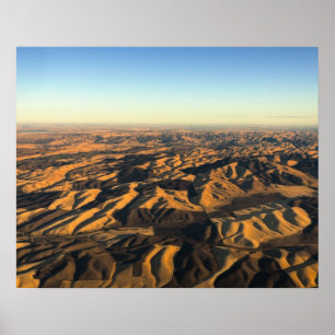 Poster pays du vin de Walla Walla vu d'en haut